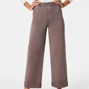 SPANX® Stretch Twill Pull-On Cropped Pant - 1X - Smoke - NWT